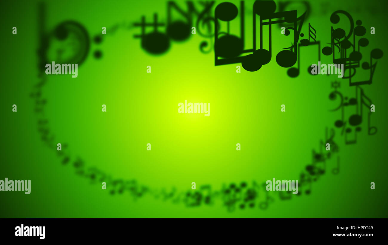 Zusammenfassung Hintergrund mit bunten Noten. Stockfoto