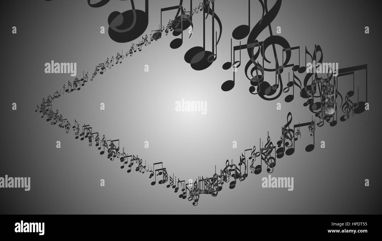 Zusammenfassung Hintergrund mit bunten Noten. Stockfoto