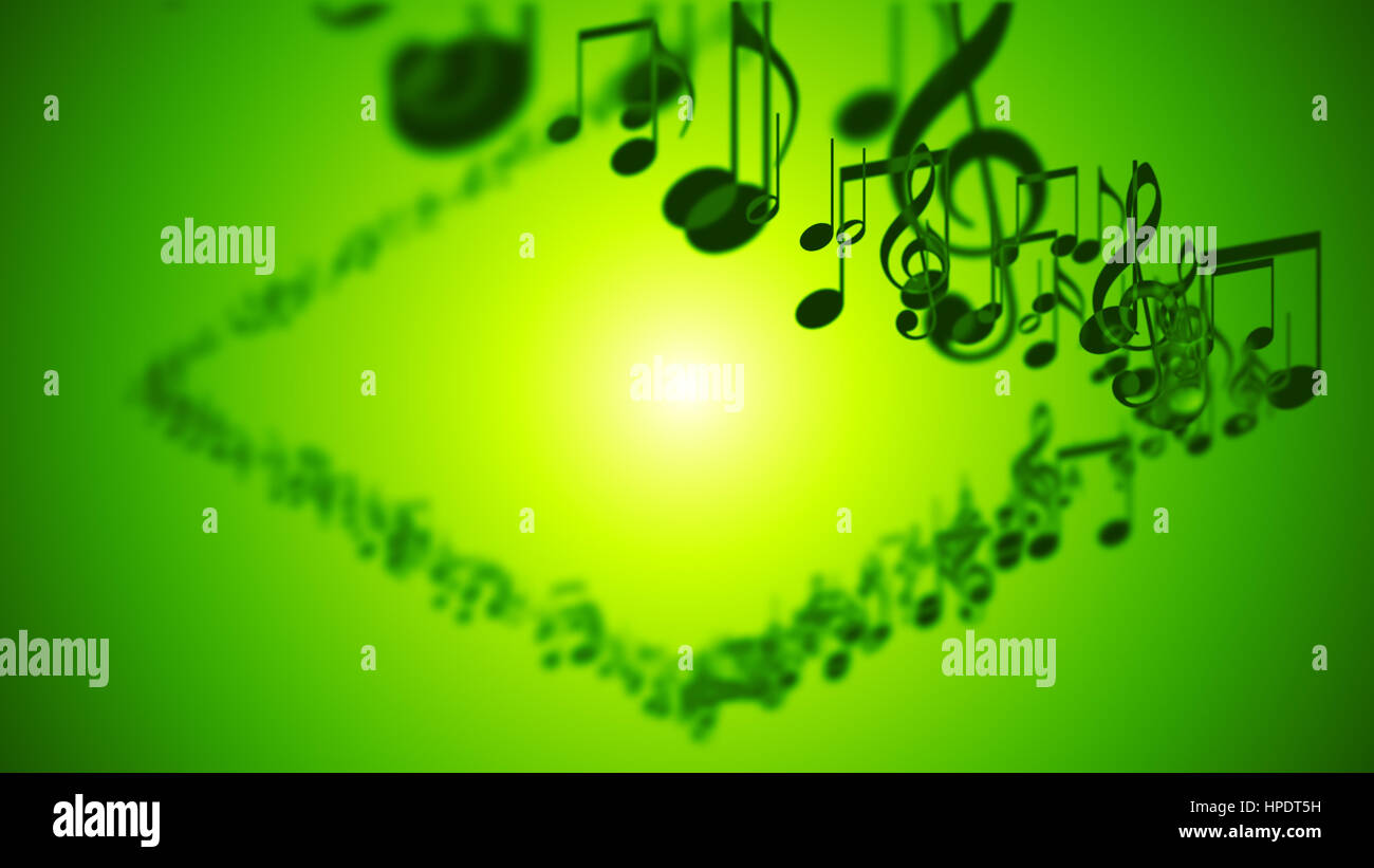 Zusammenfassung Hintergrund mit bunten Noten. Stockfoto