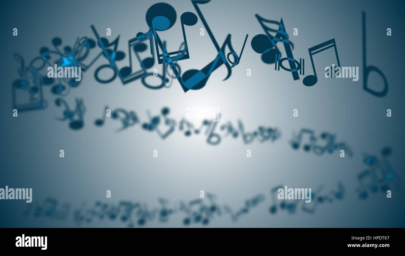 Zusammenfassung Hintergrund mit bunten Noten. Stockfoto