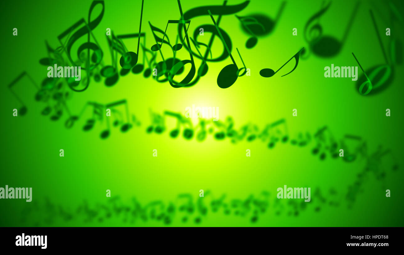 Zusammenfassung Hintergrund mit bunten Noten. Stockfoto