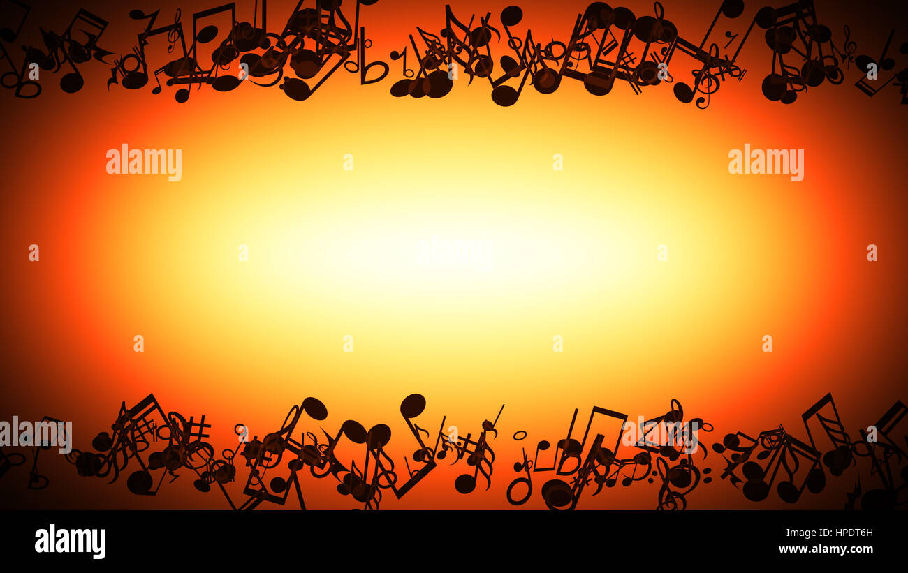 Zusammenfassung Hintergrund mit bunten Noten. Stockfoto