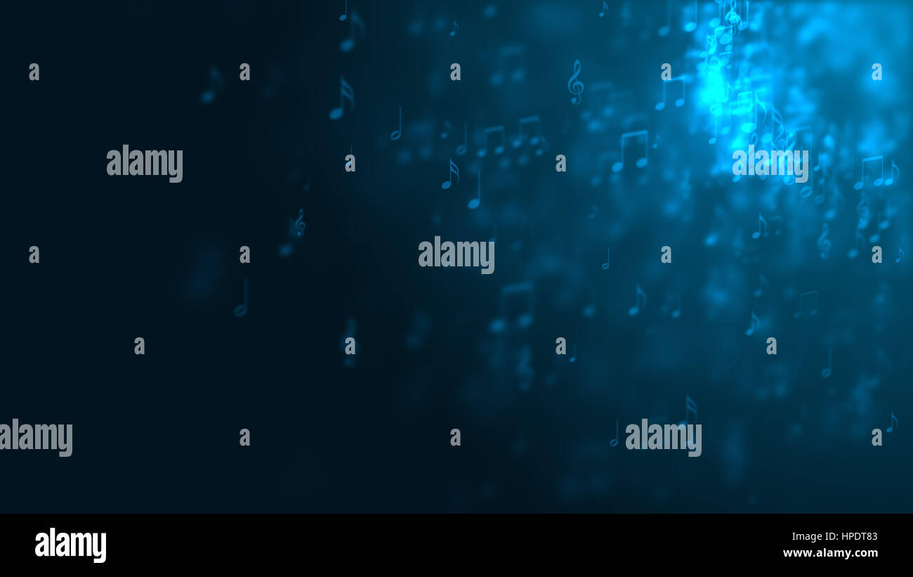 Zusammenfassung Hintergrund mit bunten Noten. Stockfoto