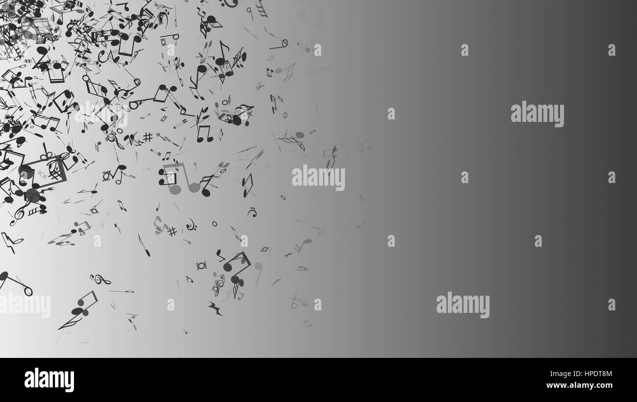 Zusammenfassung Hintergrund mit bunten Noten. Stockfoto