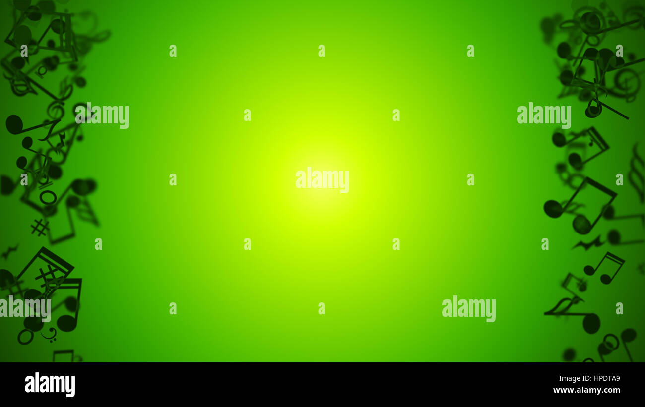 Zusammenfassung Hintergrund mit bunten Noten. Stockfoto