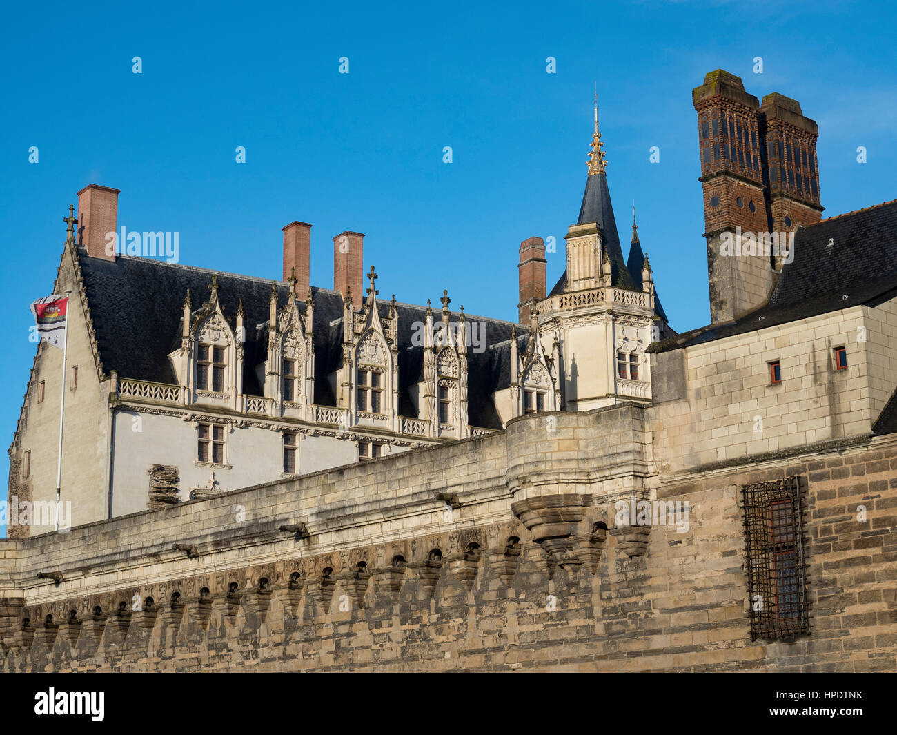 Das Schloss der Herzöge der Bretagne, Nantes, Frankreich Stockfoto