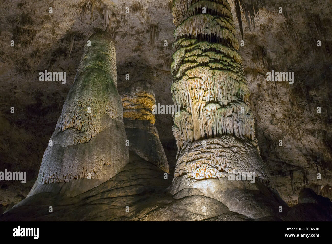 Der Saal der Riesen in Carlsbad Caverns National Park, New Mexico. Stockfoto