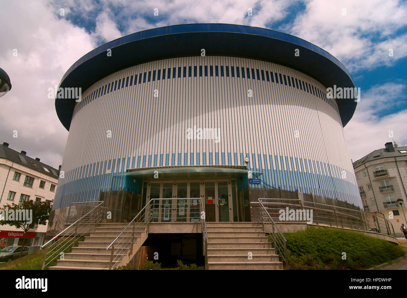 Stadtbibliothek, Naron, La Coruña Provinz, Region Galicien, Spanien, Europa Stockfoto