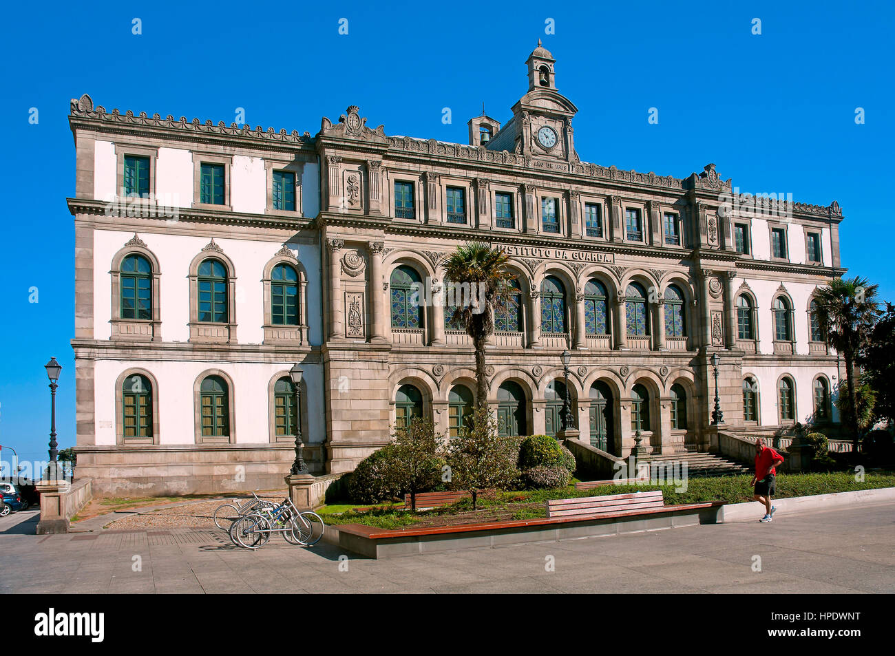 Schule namens "Instituto da Guarda", La Coruña, Region Galicien, Spanien, Europa Stockfoto