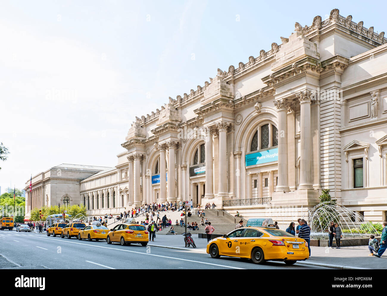 Das Metropolitan Museum of Art, das Met Museum äußere, Fifth Avenue, New York City Stockfoto