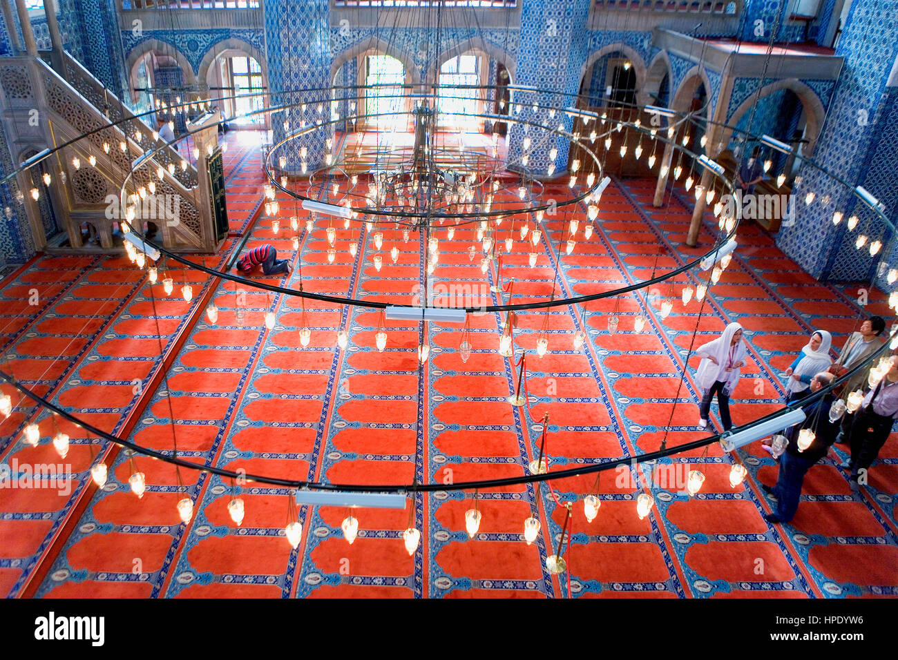 Rustem Pasa Moschee, Istanbul, Türkei Stockfoto