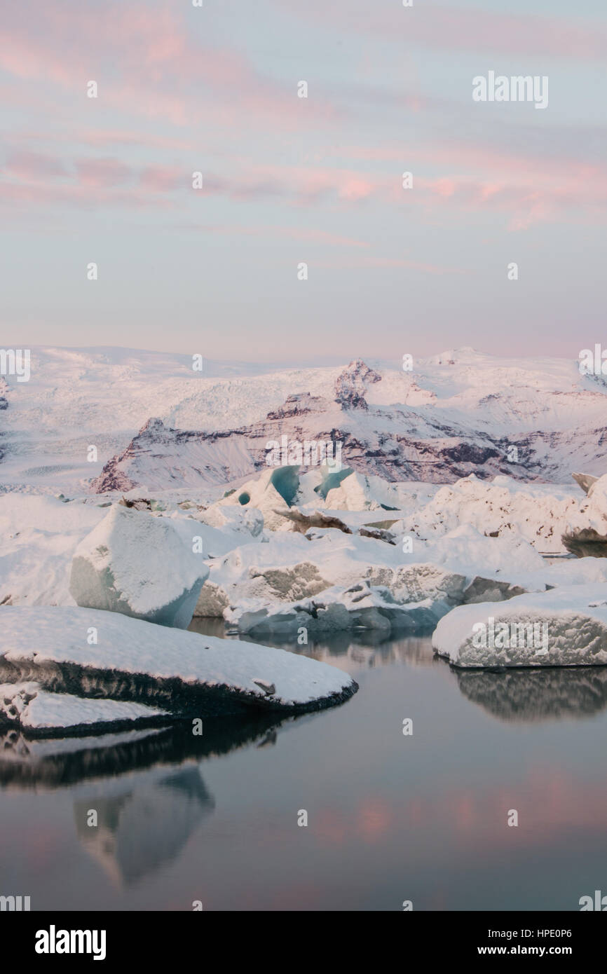 Gletscherlagune Jökulsárlón, Island Stockfoto