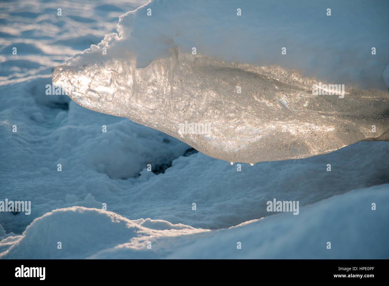 Jökulsárlón Gletscher Lagunenstrand, Island Stockfoto