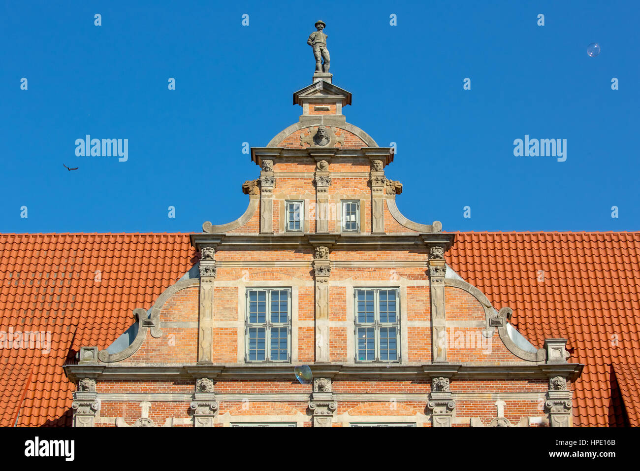 Giebel am grünen Tor, Brama Zielona, Stadt Tor, Danzig, Gdansk, Pomorskie, Pommersche Woiwodschaft, Polen Stockfoto