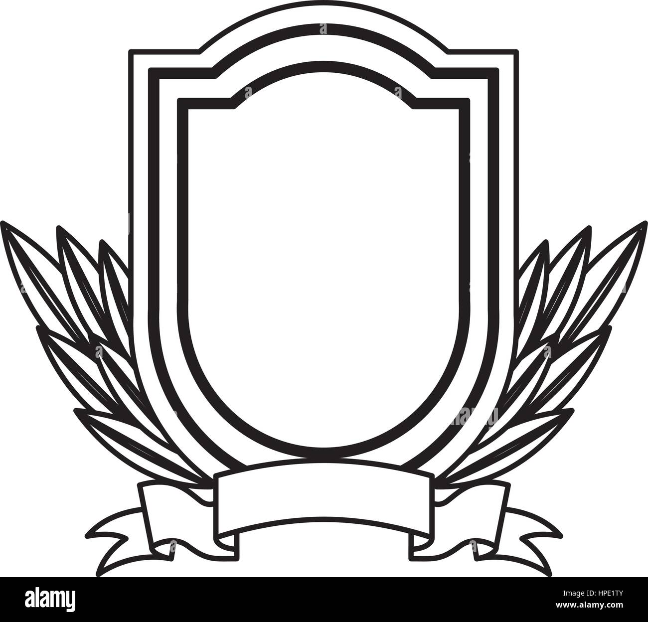 Kranz Blätter Krone Emblem Vektor-Illustration-design Stock Vektor