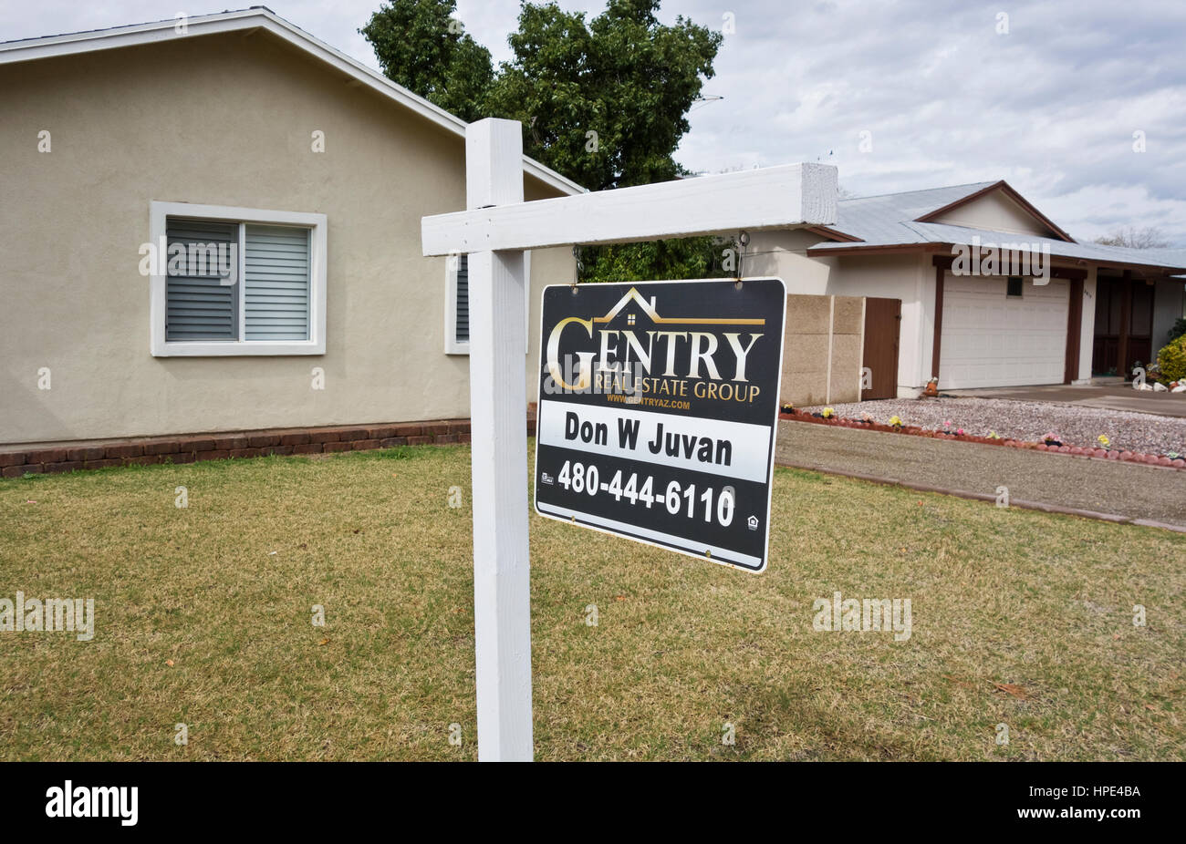 Haus zum Verkauf in Phoenix Arizona Stockfoto