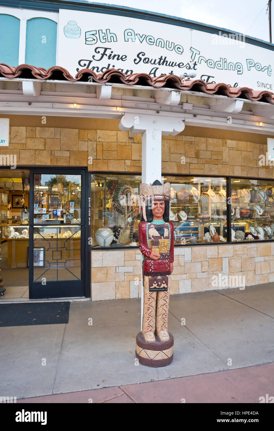 5th Avenue Handelsposten Geschenk und Kunst-Shop in Scottsdale, Arizona. Stockfoto