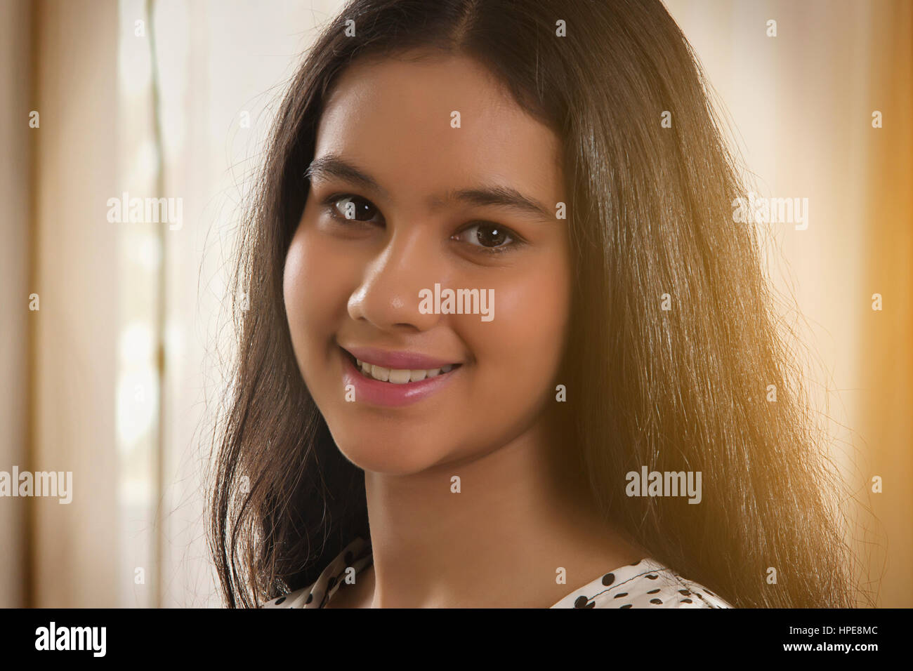 Porträt von Teenager-Mädchen Nahaufnahme Stockfoto