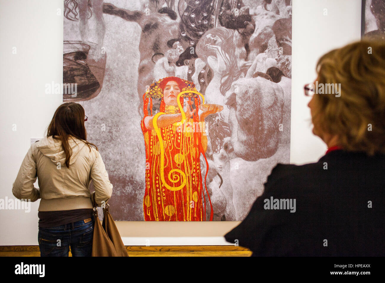 Universität, Malerei, Medizin, für die Universität Wien, Gustav Klimt, Leopold Museum, Wien, Österreich, Europa Stockfoto