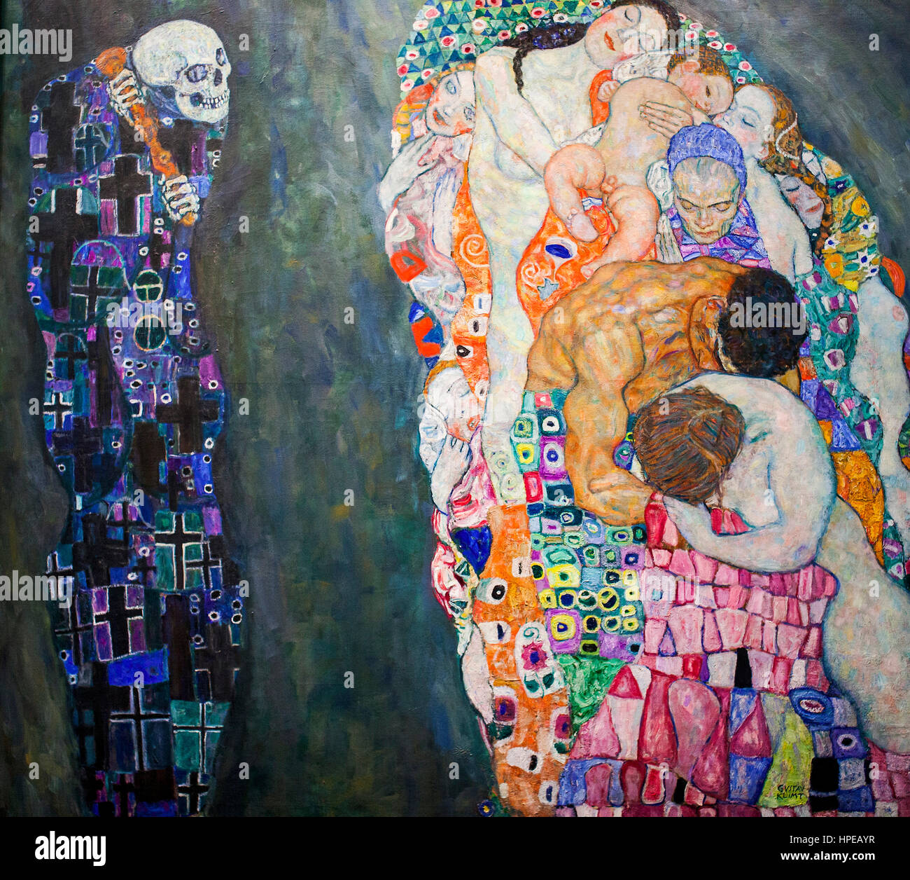 Tod Und Leben, Öl auf Leinwand, Gustav Klimt, Leopold Museum, Wien, Österreich, Europa Stockfoto