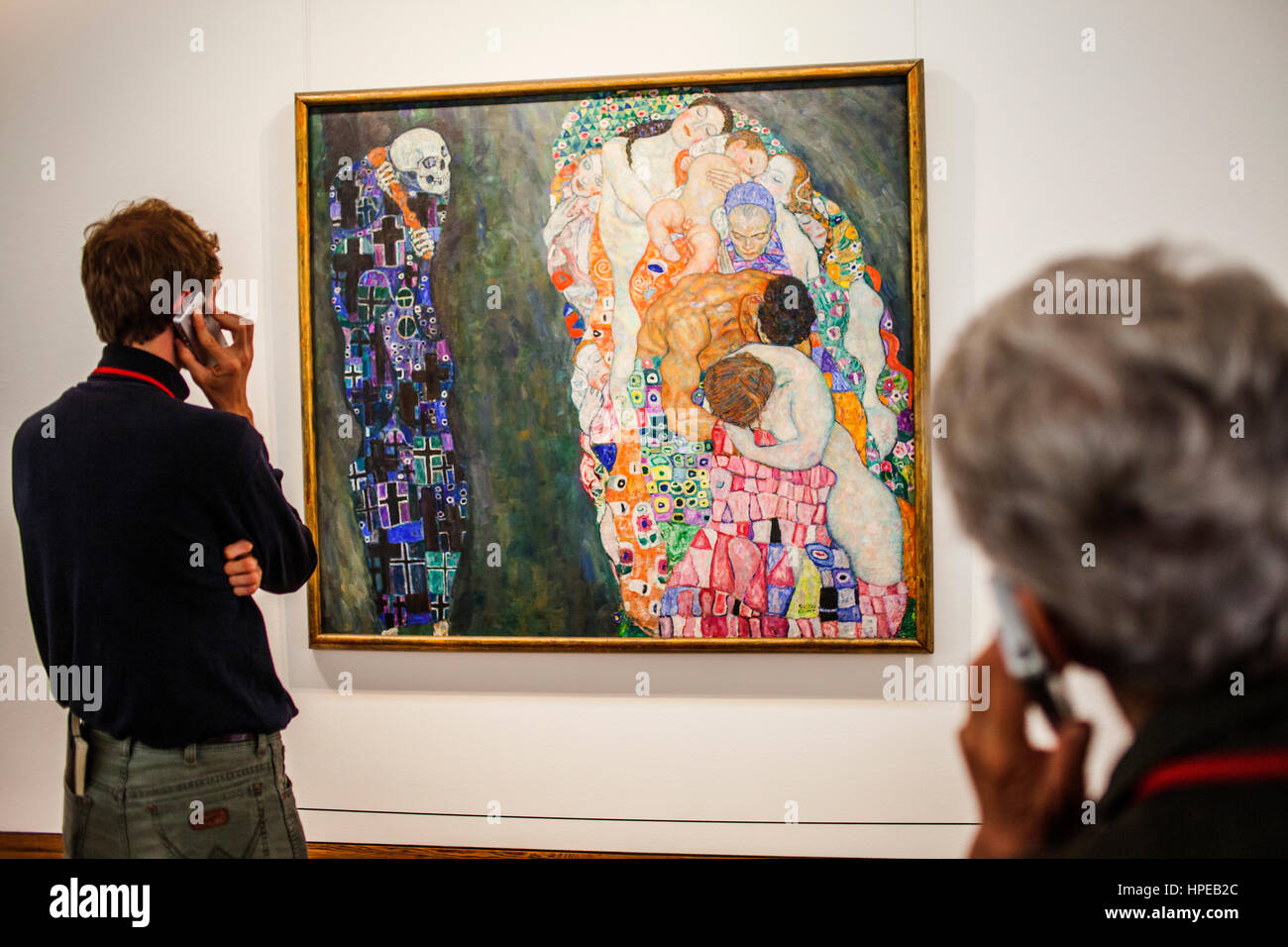 Tod Und Leben, Öl auf Leinwand, Gustav Klimt, Leopold Museum, Wien, Österreich, Europa Stockfoto