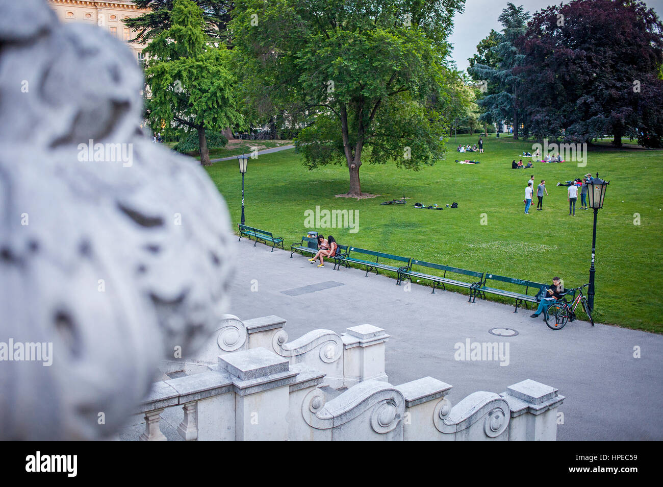 Burggarten (Schlossgarten), Wien, Österreich Stockfoto