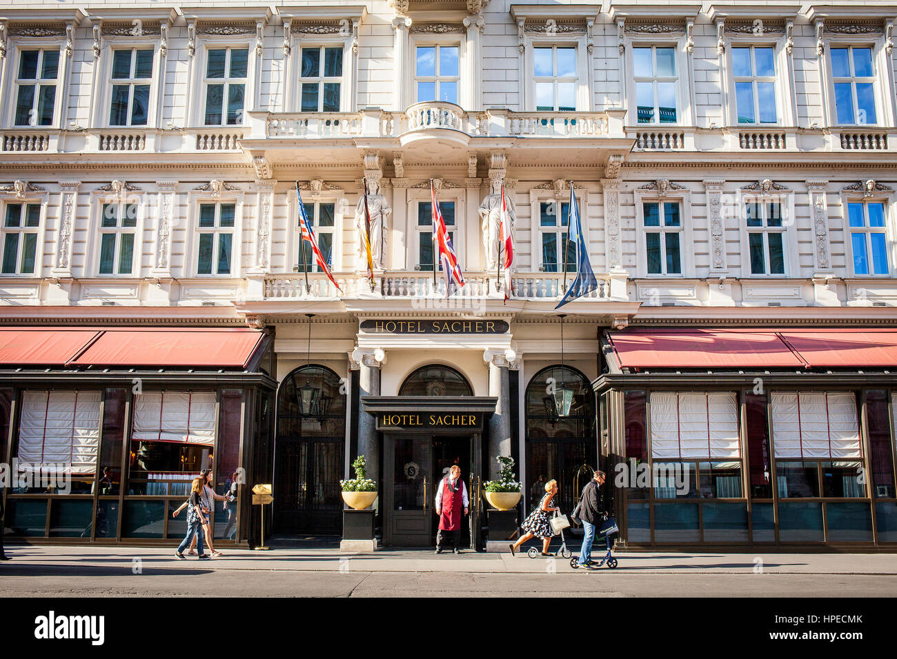 Hotel Sacher, Wien, Österreich Stockfoto