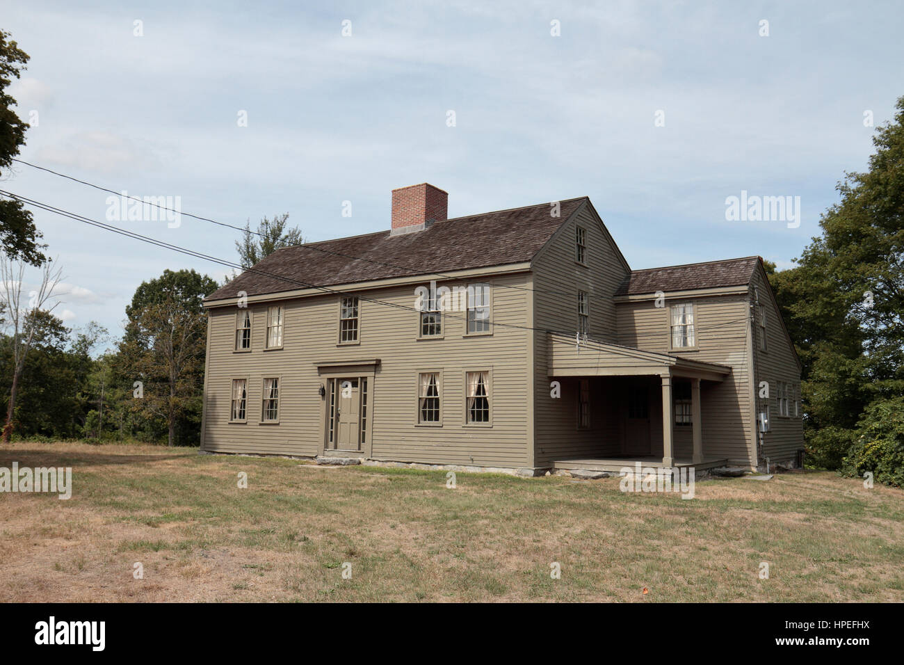 Samuel Brooks Haus in Minute Man National Historical Park, Middlesex County, Massachusetts, USA. Stockfoto