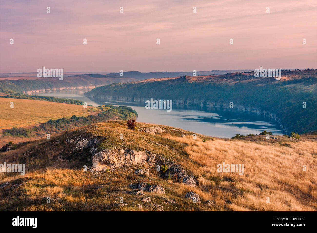 Sonnenuntergang in großen Schlucht in Autamn Zeit Stockfoto