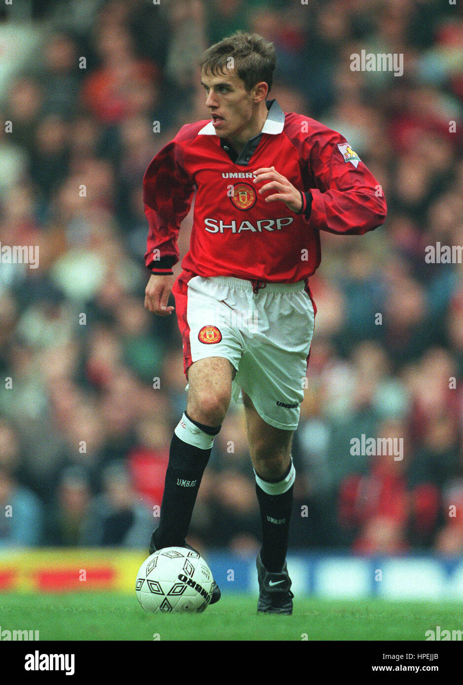 PHILIP NEVILLE MANCHESTER UNITED FC 27. Oktober 1997 Stockfoto