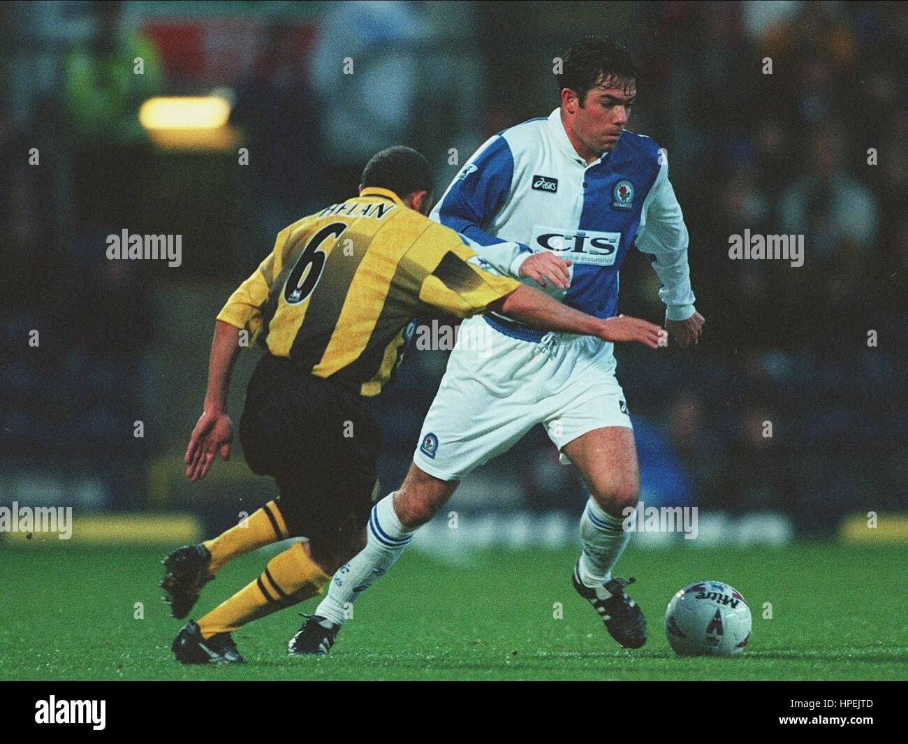 JEFF KENNA & TERRY PHELAN BLACKBURN V EVERTON 8. November 1997 Stockfoto