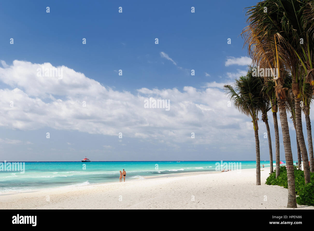 Mexikanischen Playa del Carmen Beach auf Bundesstaates Yucatán in Mexiko Stockfoto