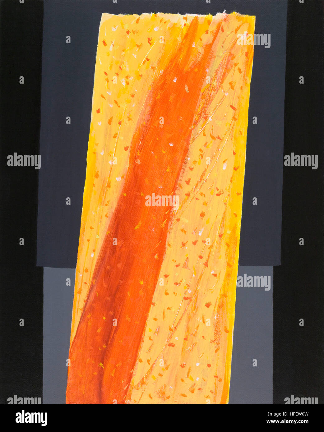 Kunst, Acryl auf Chirico-Platten von Heidrun Füssenhäuser Stockfoto