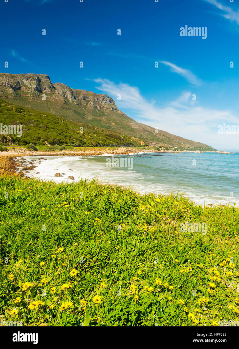 Küste entlang den Chapmans Peak Drive in der Nähe von Kapstadt in Südafrika, Afrika Stockfoto