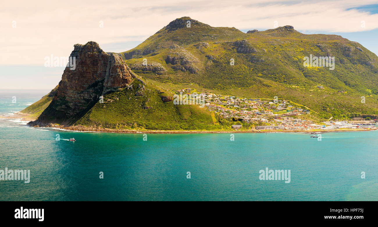 Die malerische Landschaft des Hout Bay bei Kapstadt in Südafrika Stockfoto