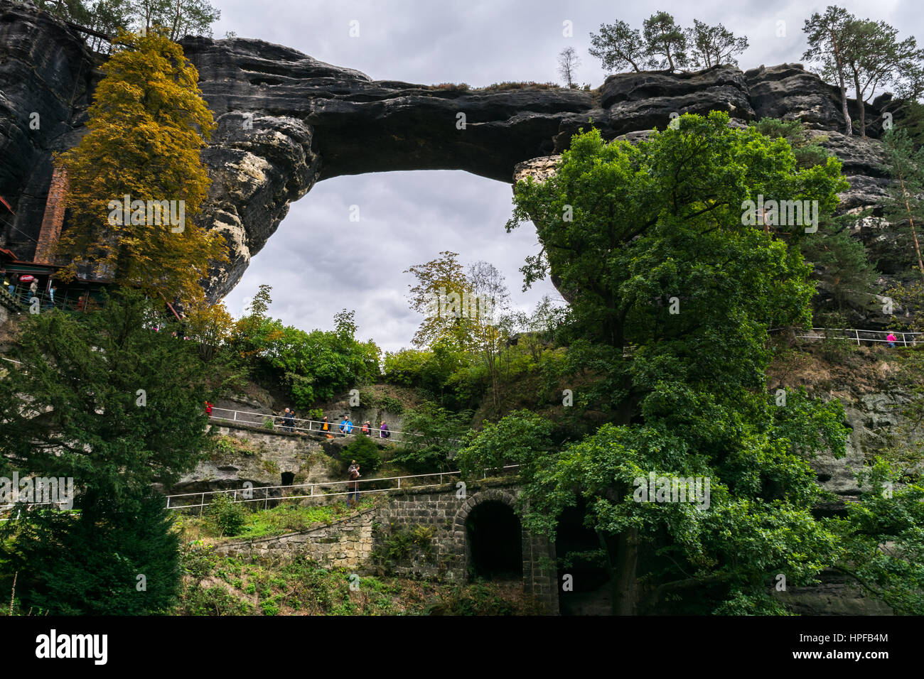 Nationalpark Sächsische Schweiz (Ceske Schweiz), Hrensko, Tschechien, Mitteleuropa Stockfoto