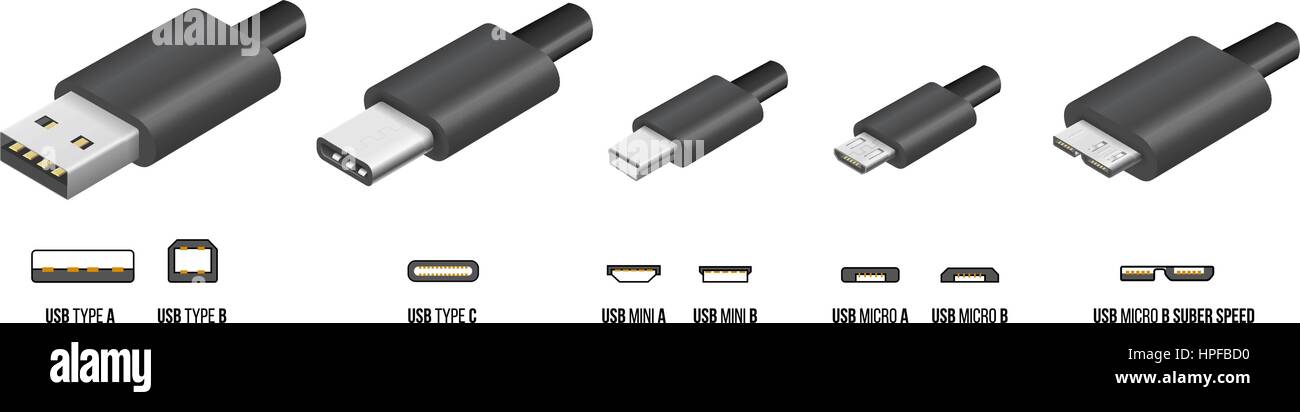 USB-Typ C Stock Vektor