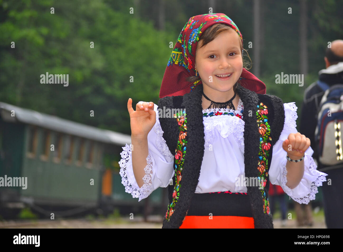 Traditionen in Rumänien - Tracht in der Maramures Grafschaft Stockfoto