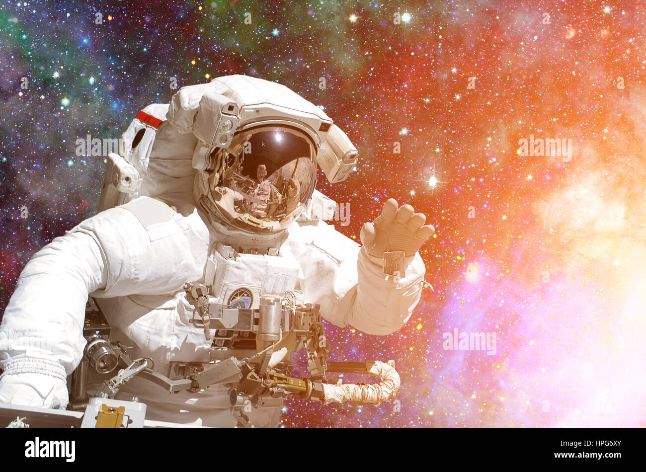 NASA Space Exploration-Astronaut. Elemente des Bildes von der NASA eingerichtet. Stockfoto