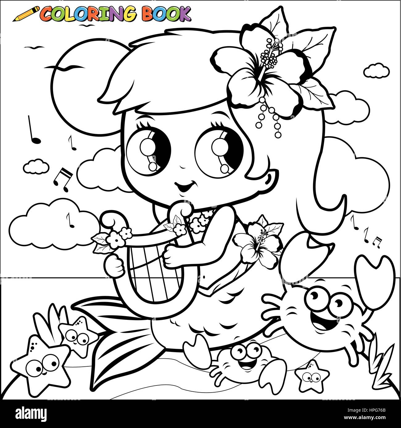 VektorIllustration eines Bildes schwarzweiß Umriss einer