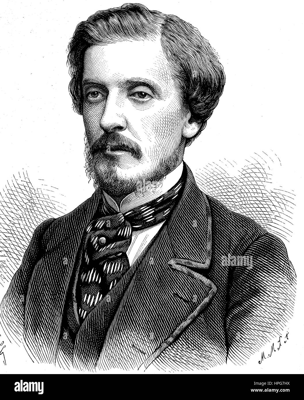 Frederick Temple Hamilton-Tempel-Blackwood, 1. Marquess of Dufferin und Ava, 1826-1902, war ein britischer Beamter und prominentes Mitglied der viktorianischen Gesellschaft, im Jahre 1884 erreichte er den Höhepunkt seiner diplomatischen Karriere als achte Vizekönig von Indien., digitale verbesserte Wiedergabe von einem Holzschnitt aus dem Jahr 1885 Stockfoto
