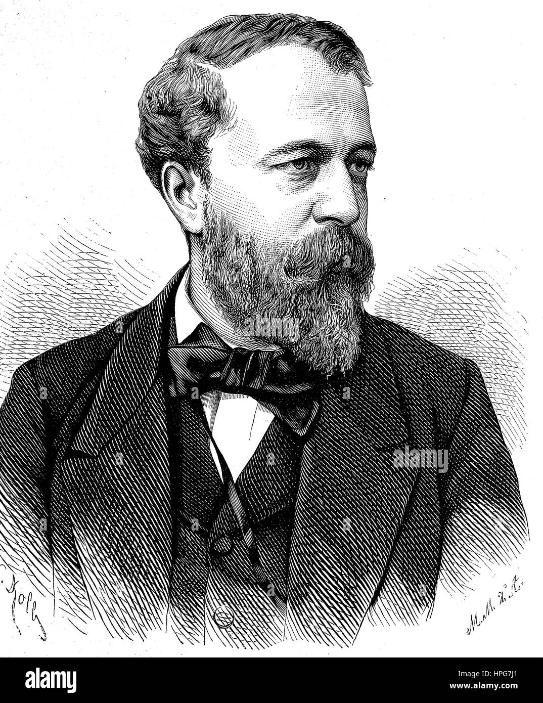 Eugene Henri Brisson, war 1835-1912, ein französischer Staatsmann, Premierminister von Frankreich für einen Zeitraum in 1885-1886 und erneut im Jahr 1898, digital verbesserte Wiedergabe von einem Holzschnitt aus dem Jahr 1885 Stockfoto