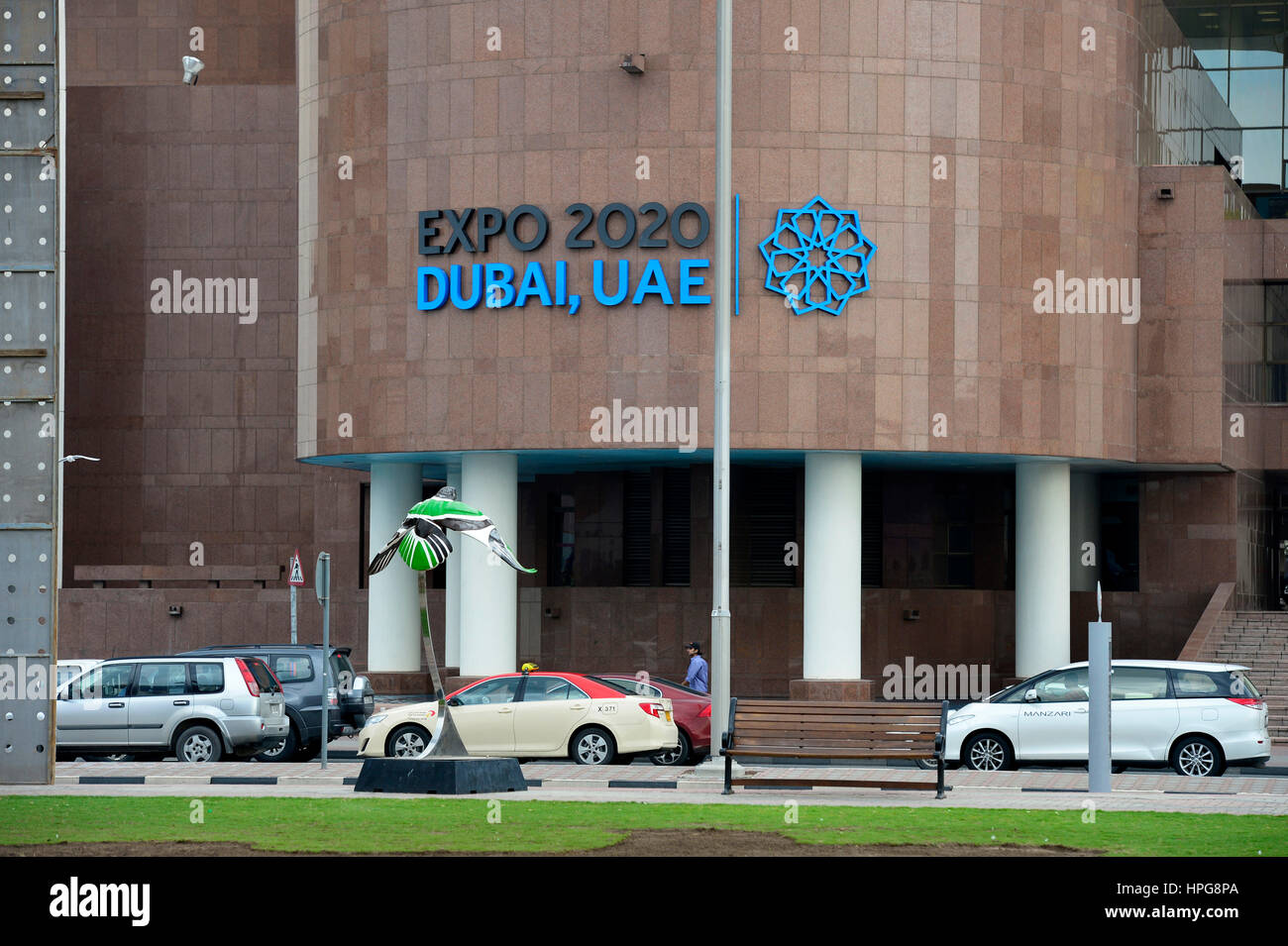 Vereinigte Arabische Emirate, Dubai, 2020 Weltausstellung Organisation flach Stockfoto