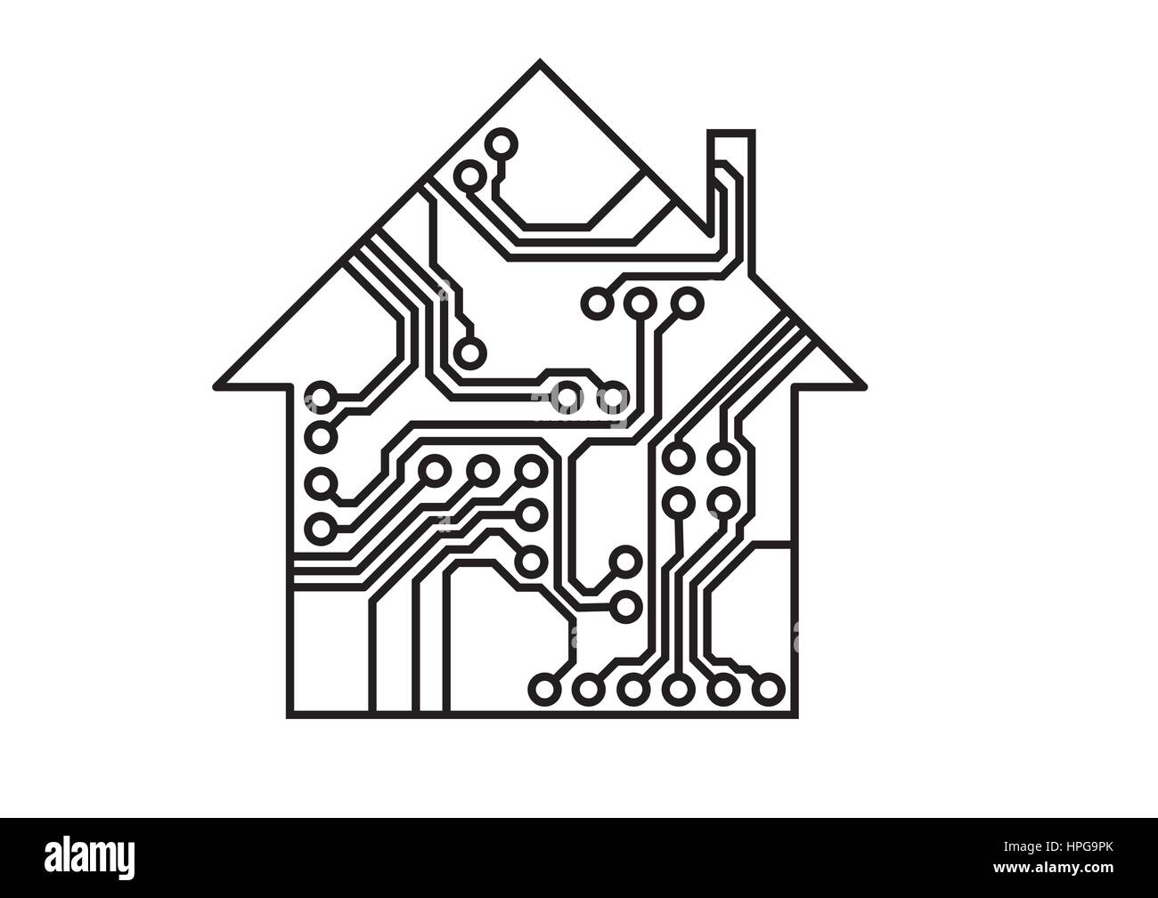Intelligente Haushaltsgeräte Vektor, einfachen Leiterplatte Stock Vektor