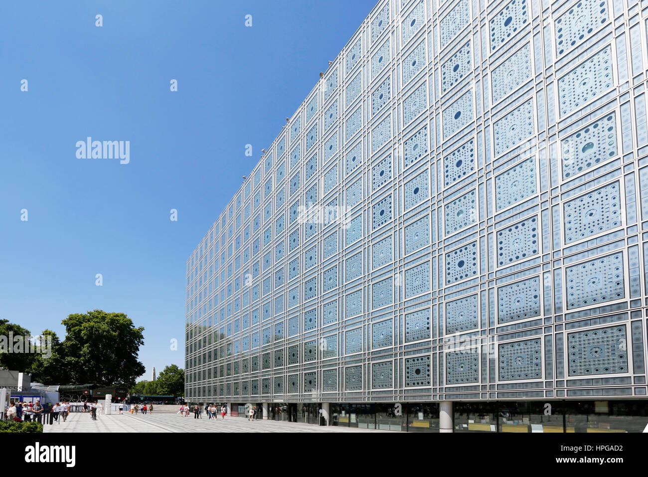 Frankreich, Paris. 5. Arrondissement. Institut du Monde Arabe. Stockfoto