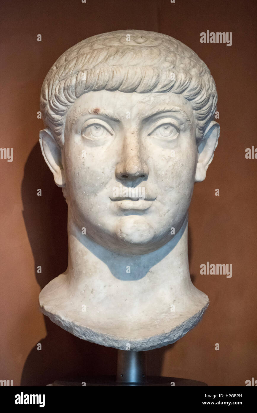 Rom. Italien. Kolossale Portrait des römischen Kaisers Constantius II