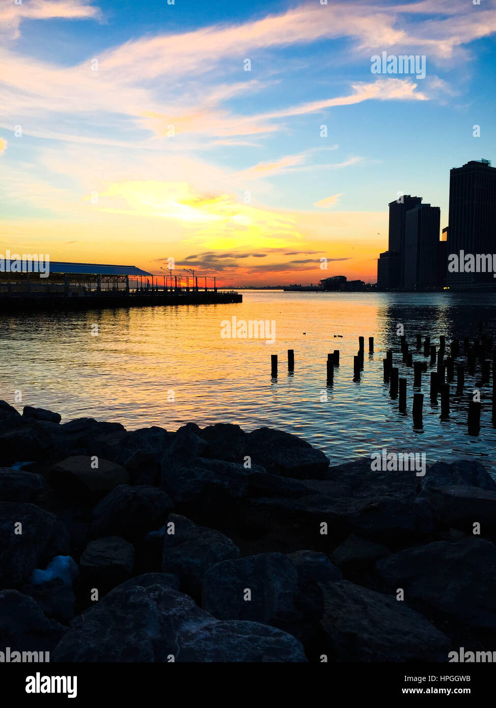 New York-Sonnenuntergang Stockfoto