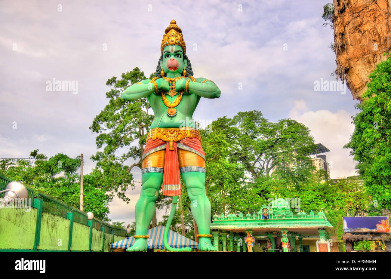 Statue von Hanuman, ein Hindu-Gott, bei dem Ramayana Höhle, Batu Caves, Kuala Lumpur Stockfoto