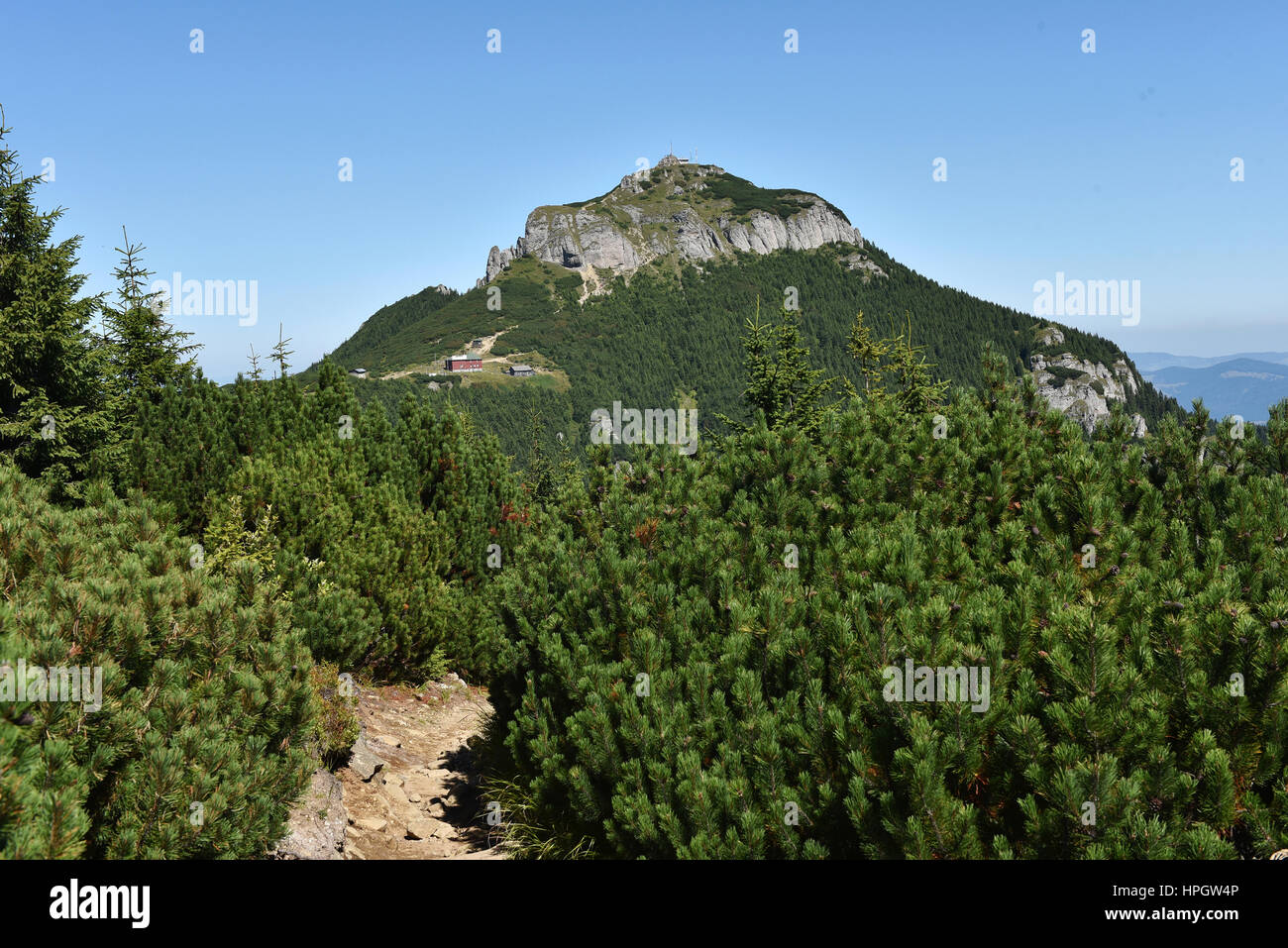 Berglandschaft. Ceahlau Berge, östlichen Karpaten, Rumänien Stockfoto