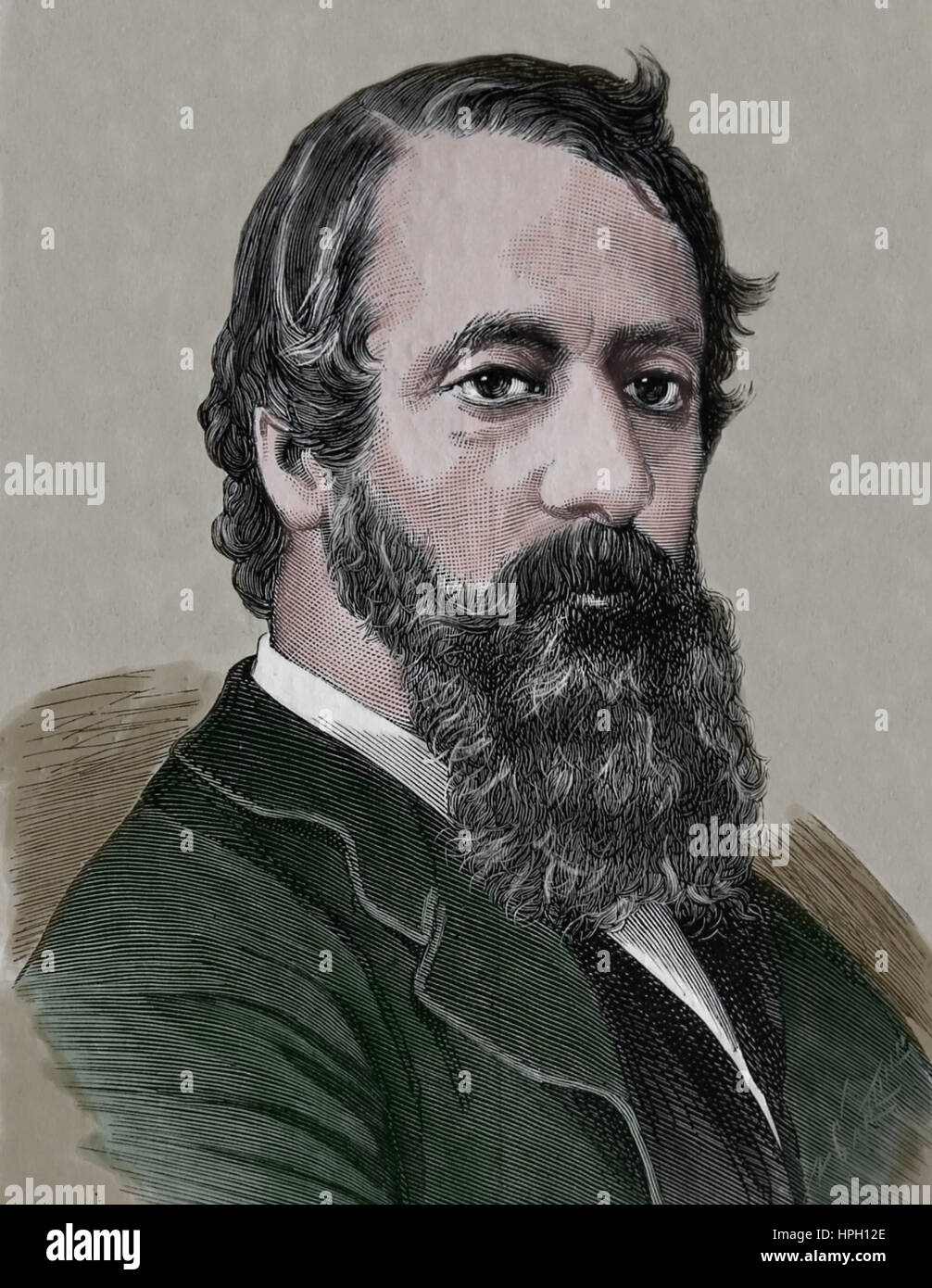 Lord Frederick Cavendish (1836-1882). Englischen liberalen Politiker. Hauptsekretärin für Irland En 1882. Kupferstich von 1882 Stockfoto